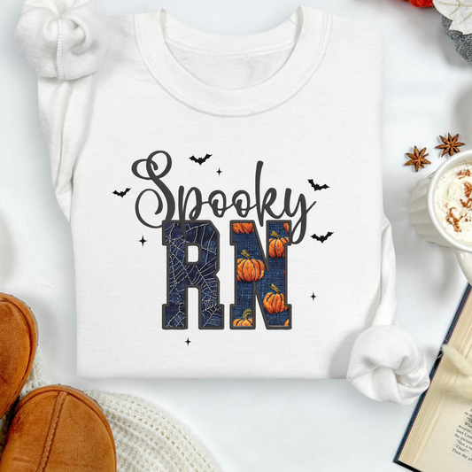 Faux Embroidery Fall Nurse Shirt